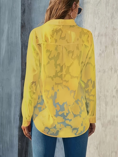 Liselot™ | Blouse transparente avec relief floral
