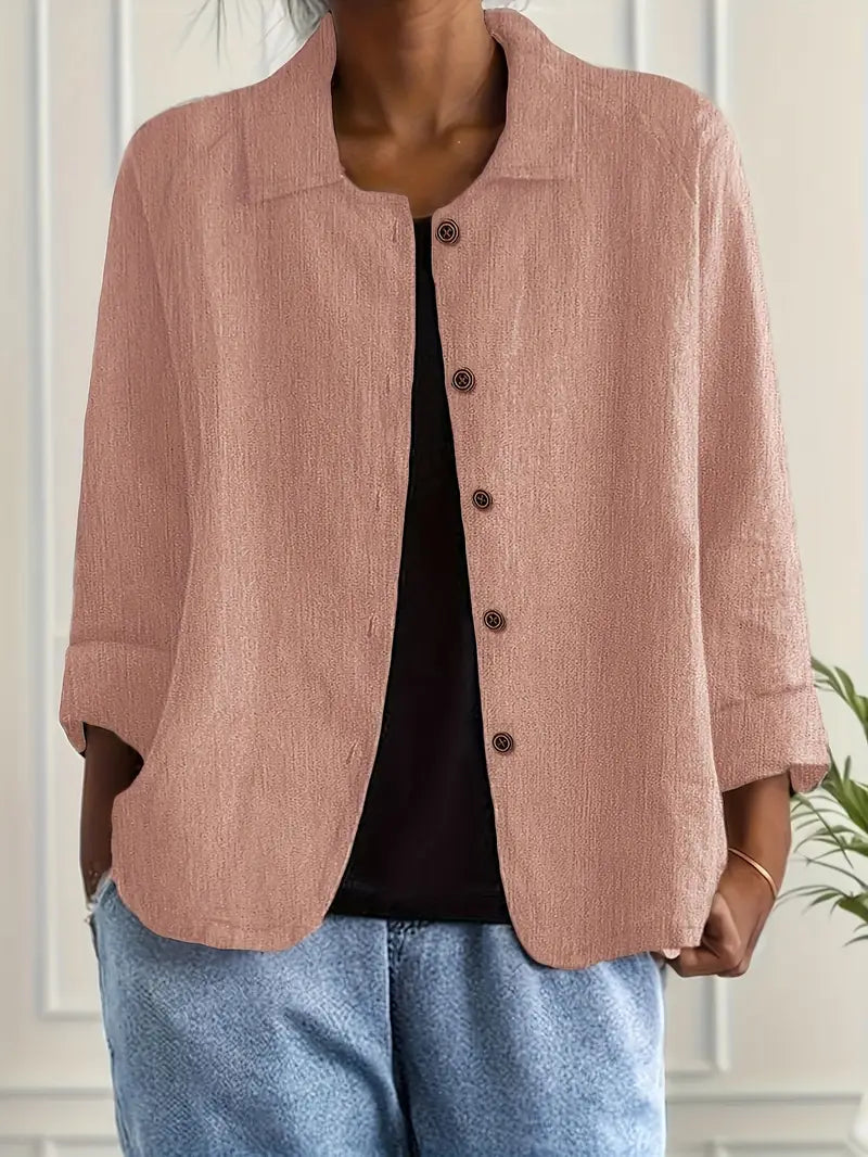 Ingrid™ | Veste Chemise Décontractée en Lin