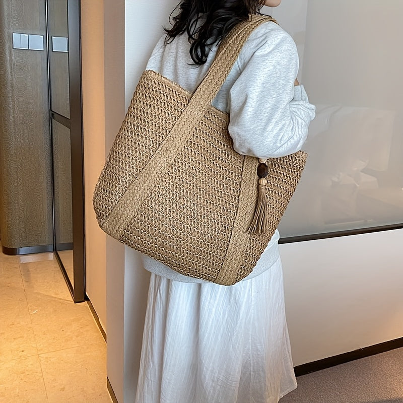 Sac de plage tissé