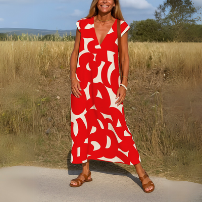 Léonie | Robe fluide à col V