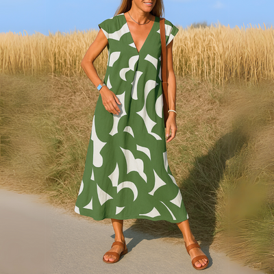 Léonie | Robe fluide à col V