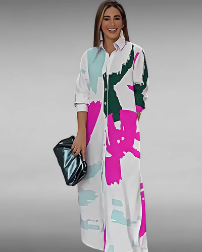 Isabelle™ | Longue robe à imprimé stylé