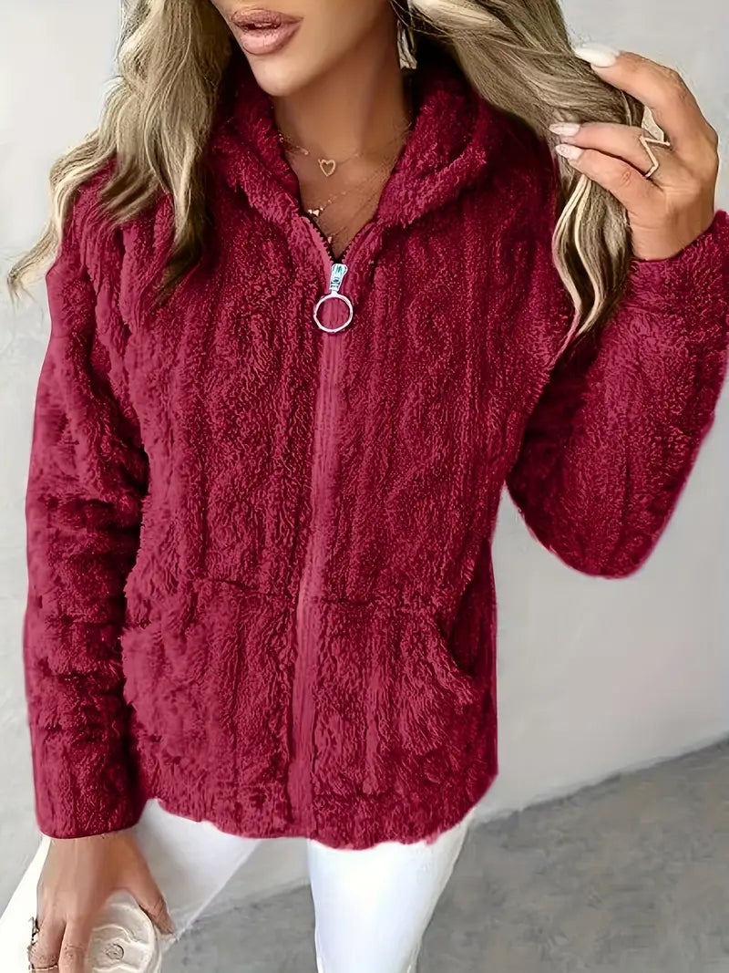 Léonie™ | Veste cocoon zippée