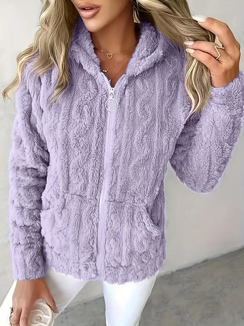 Léonie™ | Veste cocoon zippée