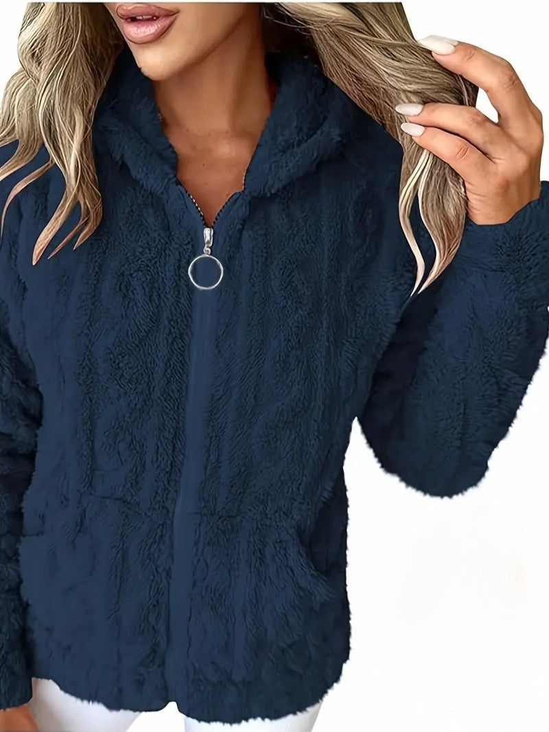 Léonie™ | Veste cocoon zippée