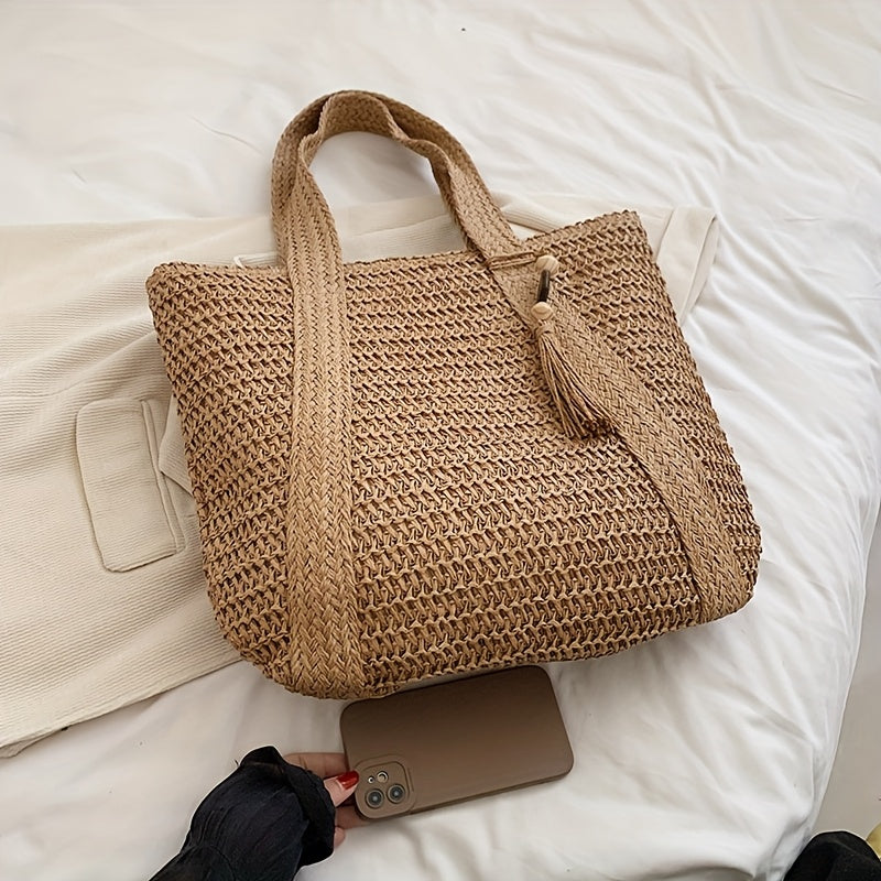 Sac de plage tissé