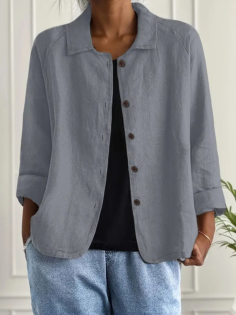 Ingrid™ | Veste Chemise Décontractée en Lin