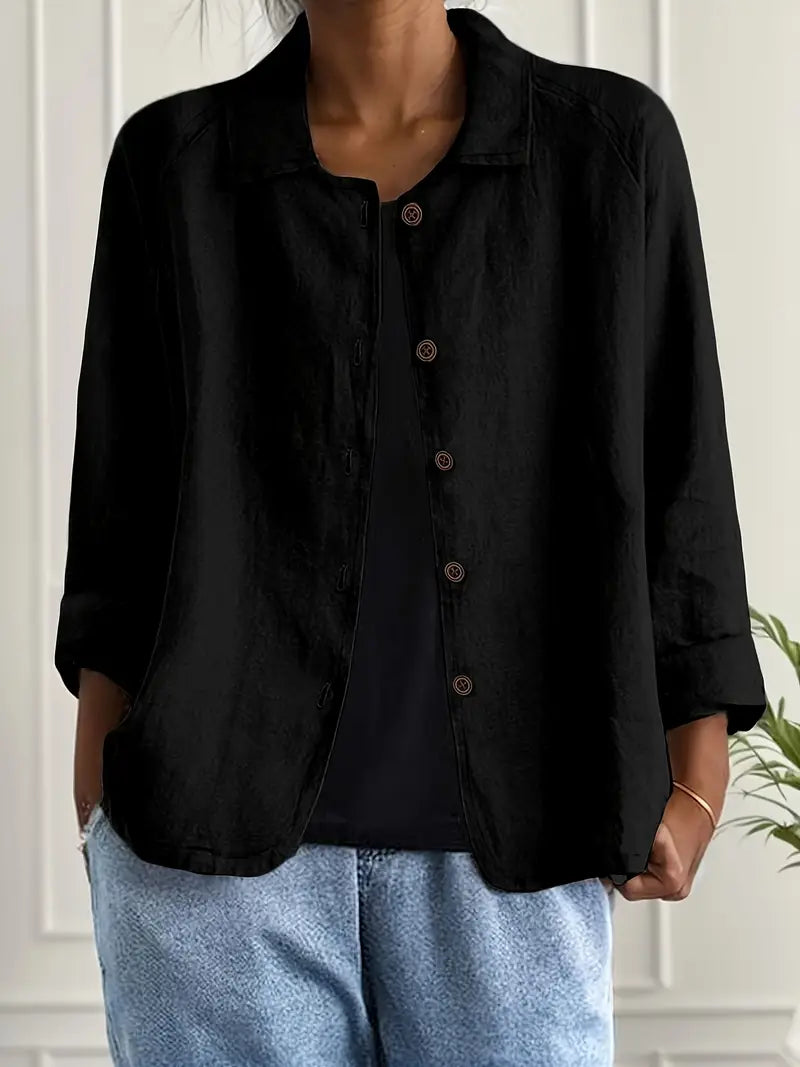 Ingrid™ | Veste Chemise Décontractée en Lin
