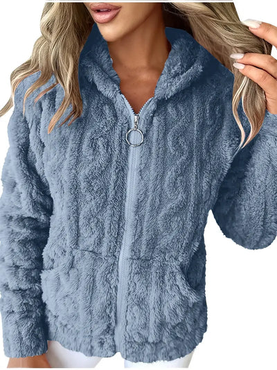 Léonie™ | Veste cocoon zippée