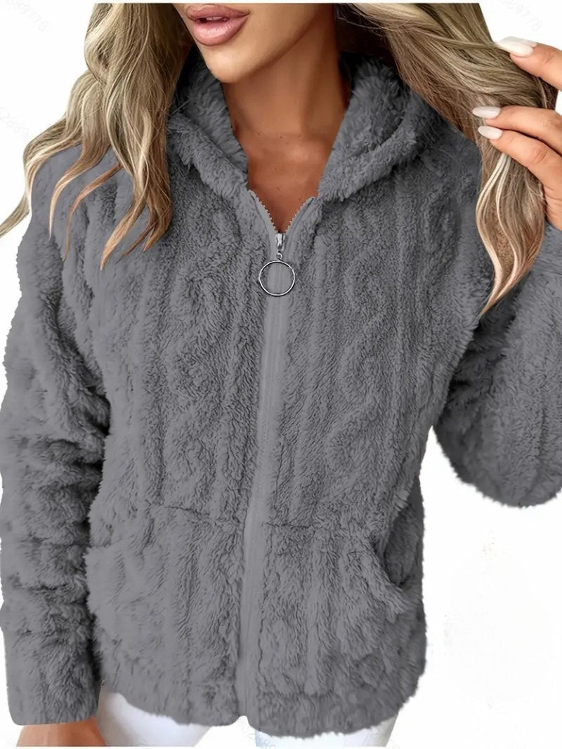 Léonie™ | Veste cocoon zippée