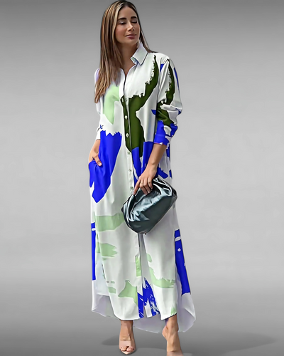 Isabelle™ | Longue robe à imprimé stylé
