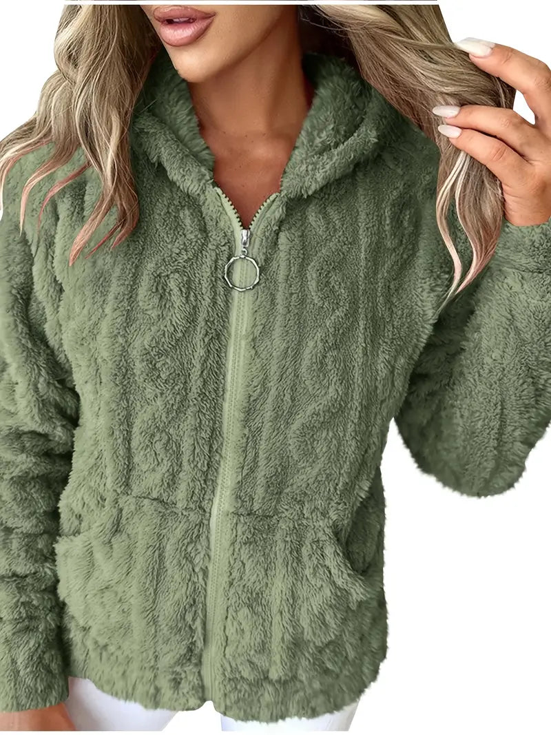 Léonie™ | Veste cocoon zippée