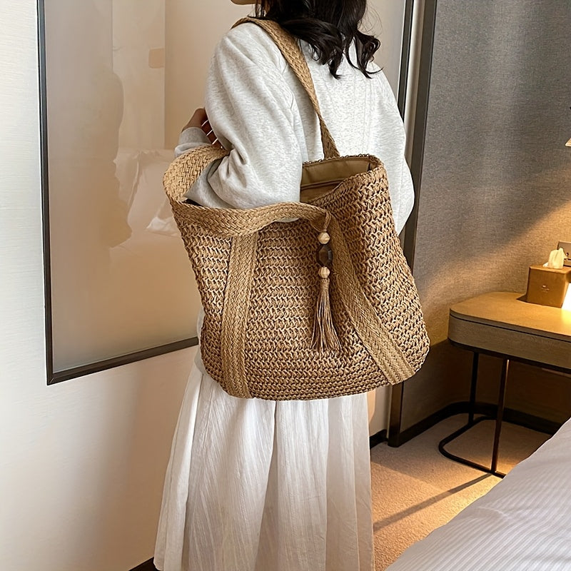 Sac de plage tissé