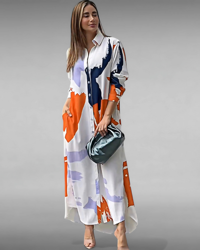 Isabelle™ | Longue robe à imprimé stylé