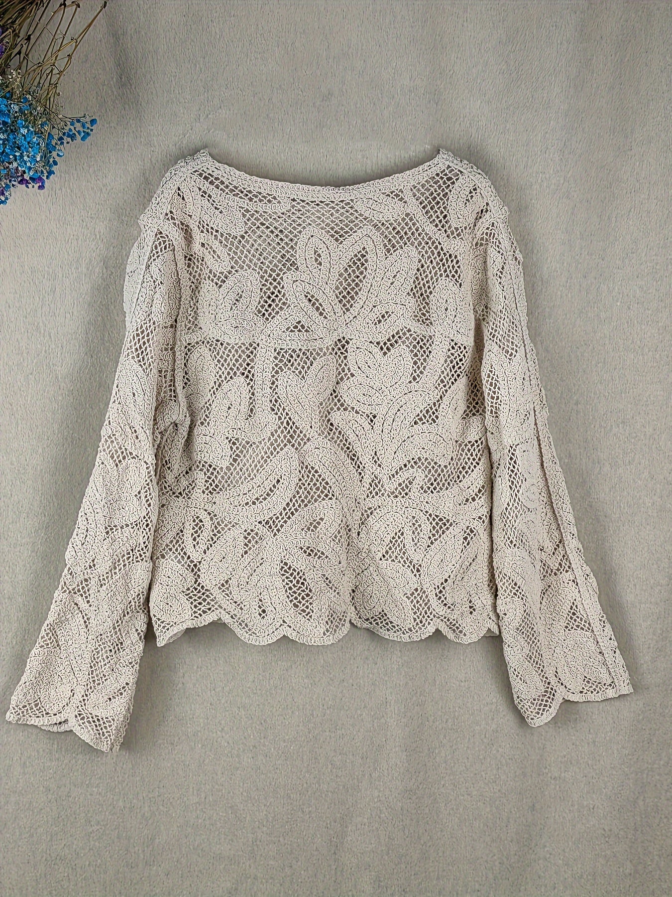 Solène™ | Blouse ajourée à manches longues