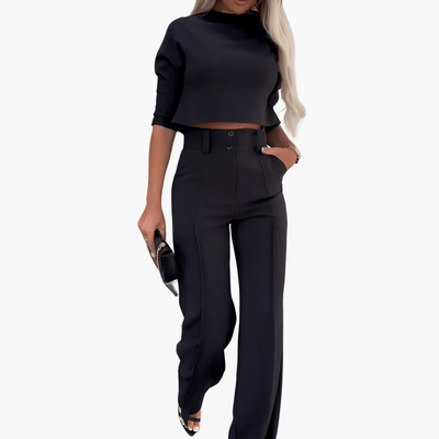 Cléa™ | Ensemble Crop Top Élégant