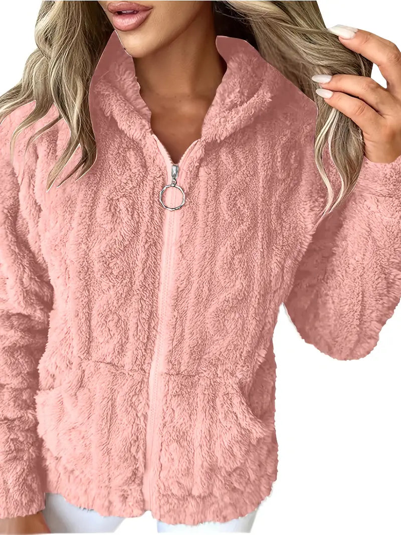 Léonie™ | Veste cocoon zippée