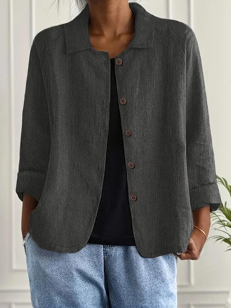 Ingrid™ | Veste Chemise Décontractée en Lin