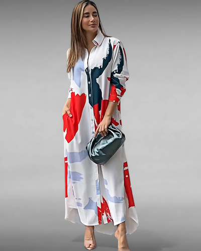 Isabelle™ | Longue robe à imprimé stylé