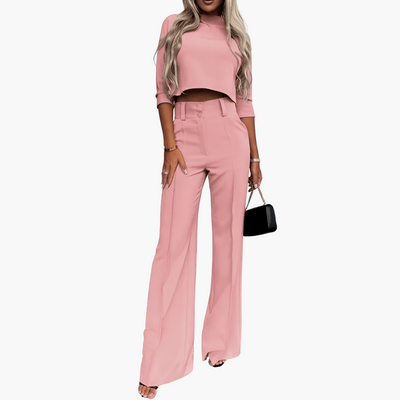 Cléa™ | Ensemble Crop Top Élégant