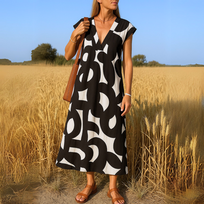 Léonie | Robe fluide à col V