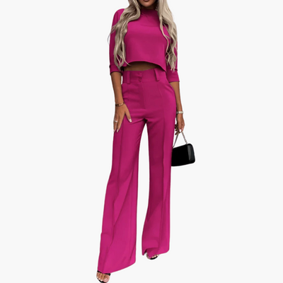 Cléa™ | Ensemble Crop Top Élégant