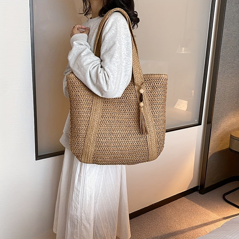 Sac de plage tissé
