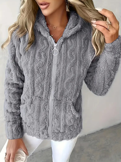Léonie™ | Veste cocoon zippée