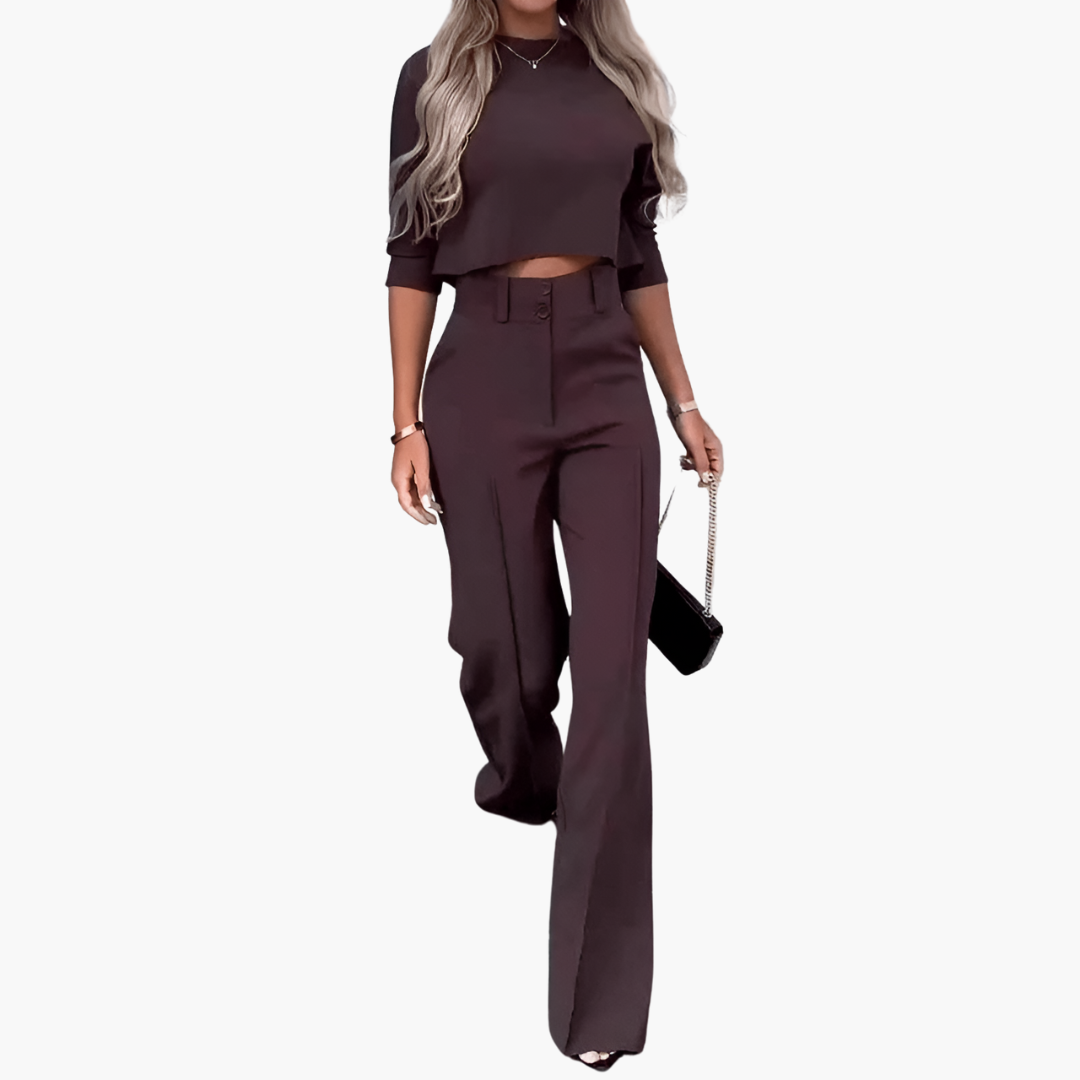 Cléa™ | Ensemble Crop Top Élégant