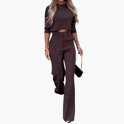 Cléa™ | Ensemble Crop Top Élégant