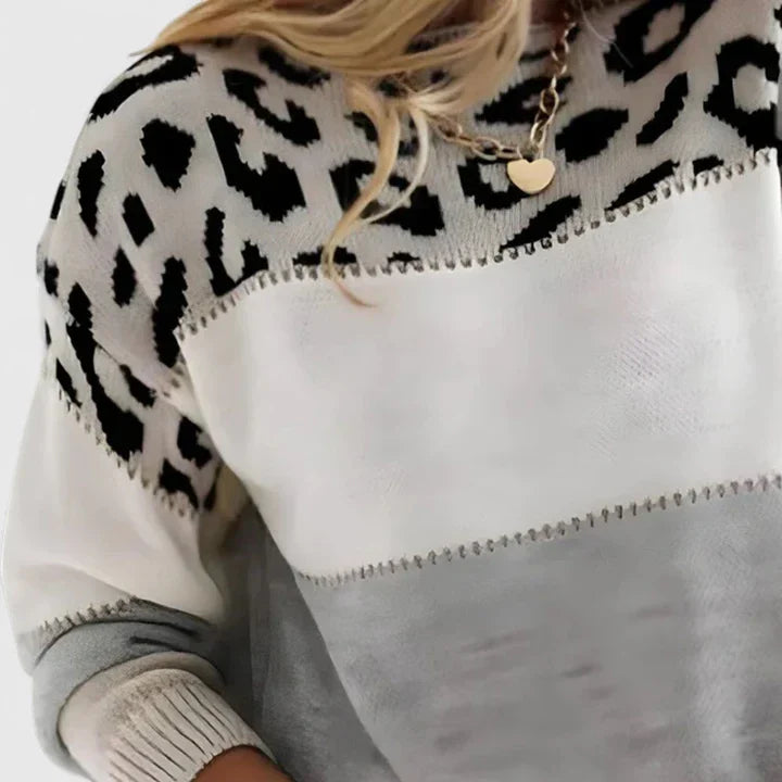 Léna™ | Pull motif léopard