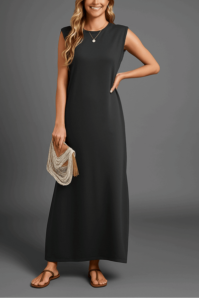 Roos | Mouwloze Maxi Jurk