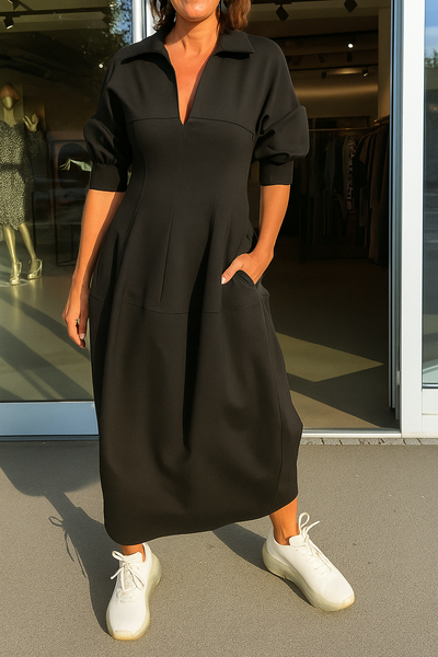 Celine™ | Robe d’été noire