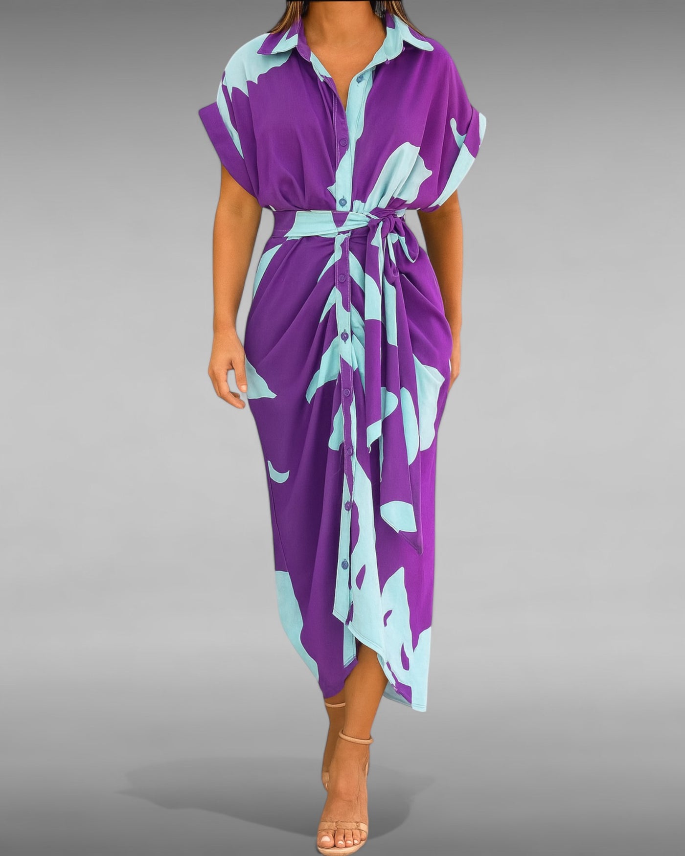Maëva | Robe drapée estivale