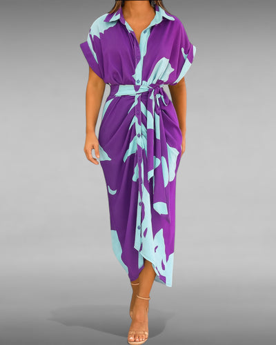 Maëva | Robe drapée estivale