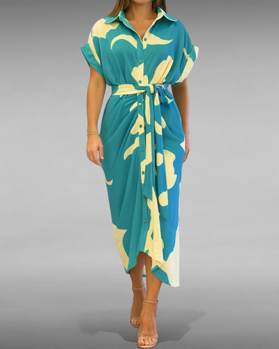 Maëva | Robe drapée estivale