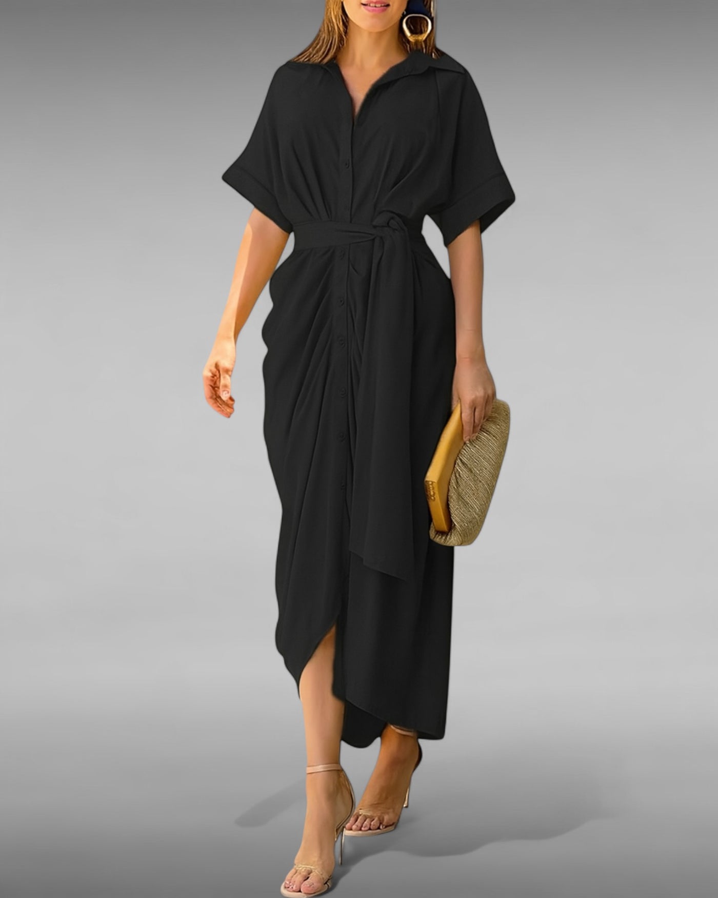 Maëva | Robe drapée estivale