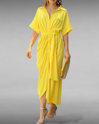 Maëva | Robe drapée estivale