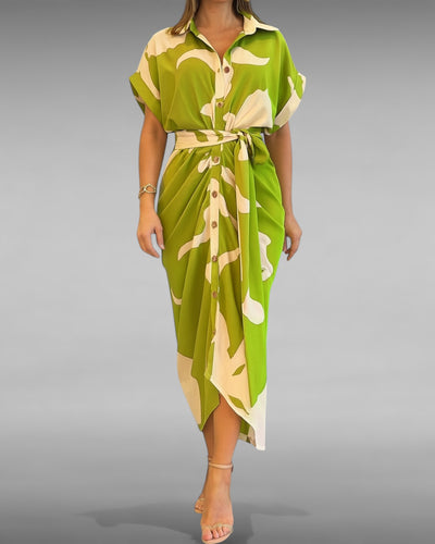 Maëva | Robe drapée estivale