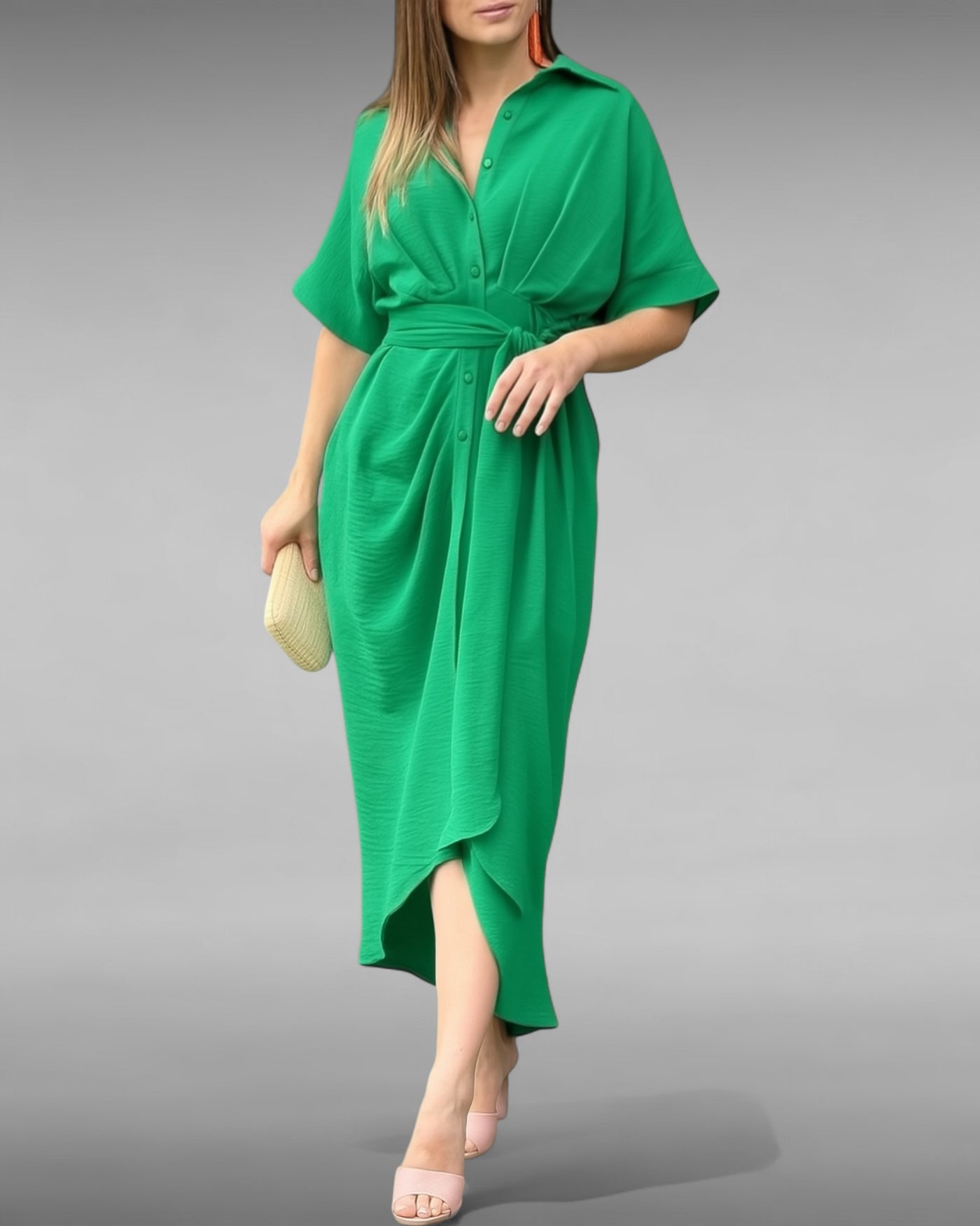 Maëva | Robe drapée estivale
