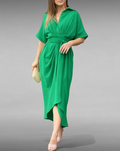Maëva | Robe drapée estivale