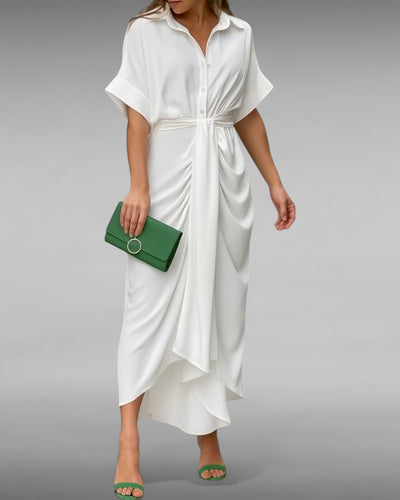 Maëva | Robe drapée estivale