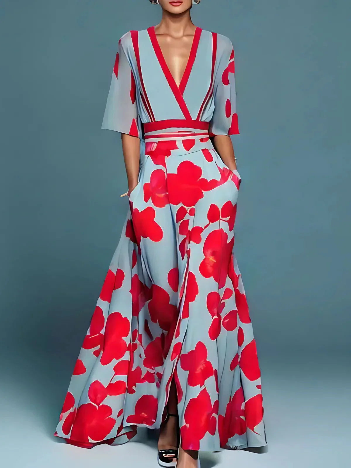 EM - Elegante Bloemen Jurk - Everymind