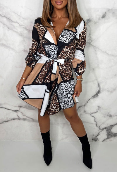 Christel™ | Robe chemise à imprimé animal