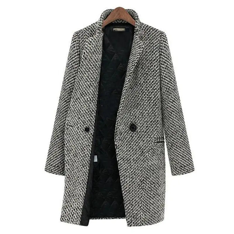 Colette™ | Manteau long à motif tissé