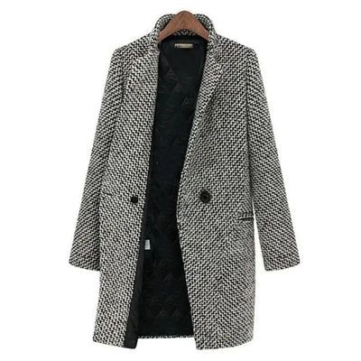 Colette™ | Manteau long à motif tissé