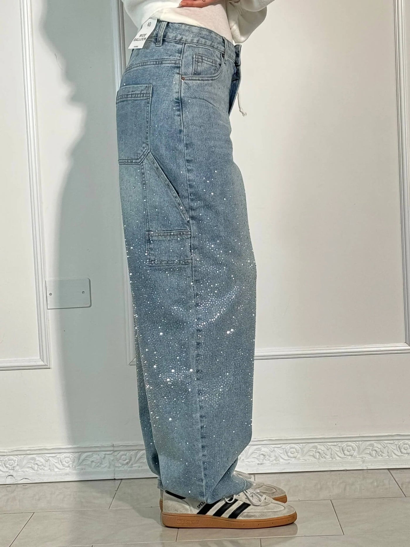 Sophie | Pantalon large à paillettes