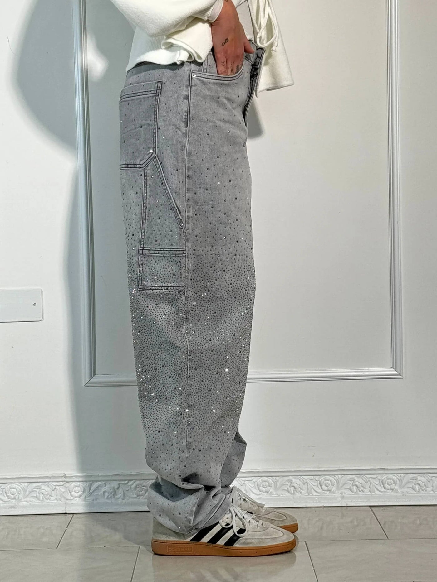 Sophie | Pantalon large à paillettes