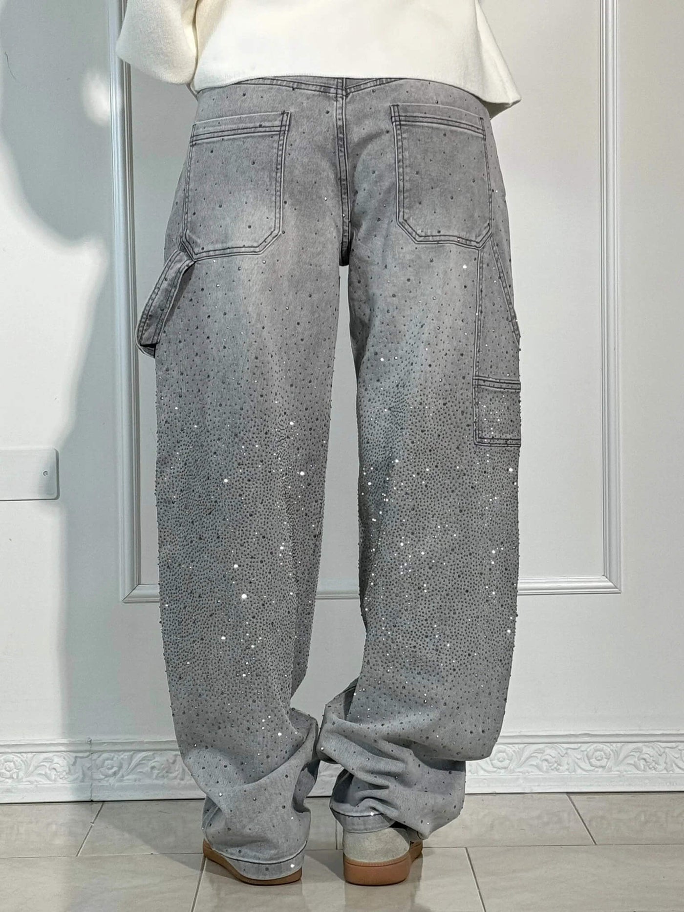 Sophie | Pantalon large à paillettes