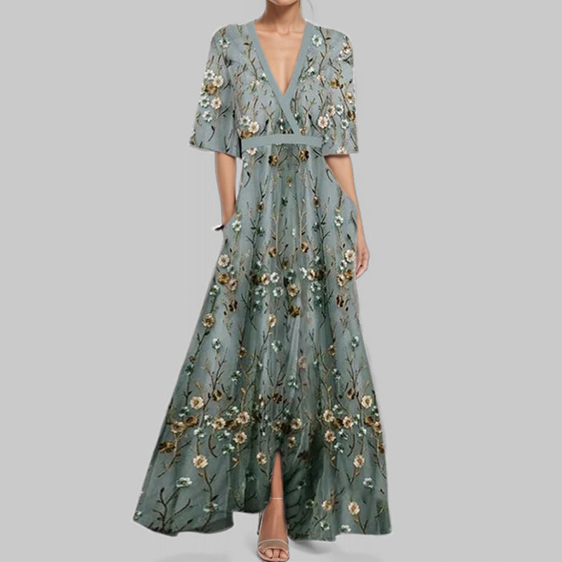 Ella™ – Robe de soirée élégante au charme fleuri